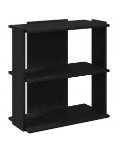 Libreria a 3 Ripiani Nera 60x30x60 cm in Legno Multistrato