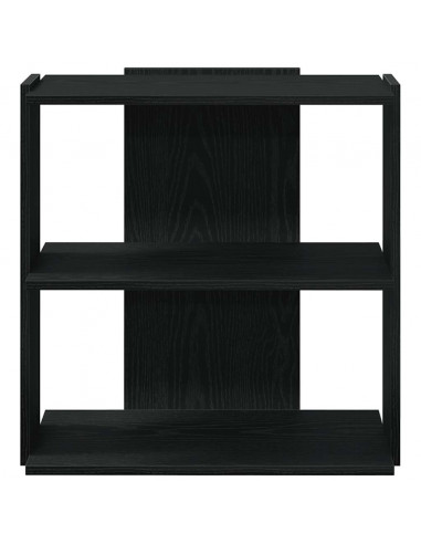 Libreria a 3 Ripiani Nera 60x30x60 cm in Legno Multistrato