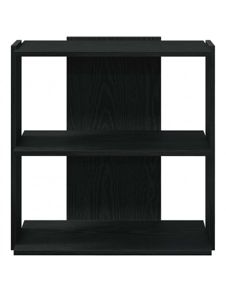 Libreria a 3 Ripiani Nera 60x30x60 cm in Legno Multistrato