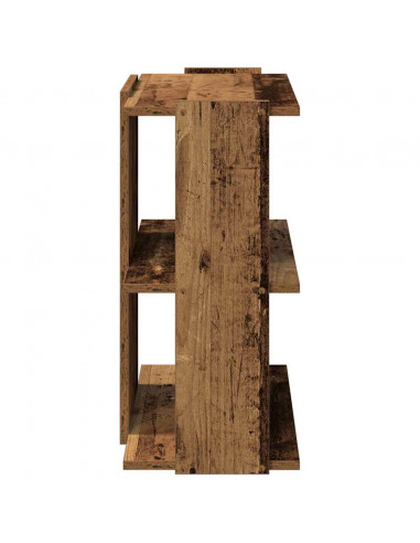 Libreria a 3 Ripiani Legno Vecchio 60x30x60cm Legno Multistrato