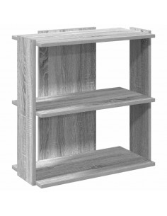Libreria a 3 Ripiani Grigio Sonoma 60x30x60cm Legno Multistrato
