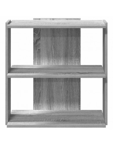 Libreria a 3 Ripiani Grigio Sonoma 60x30x60cm Legno Multistrato