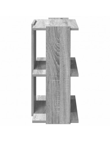 Libreria a 3 Ripiani Grigio Sonoma 60x30x60cm Legno Multistrato