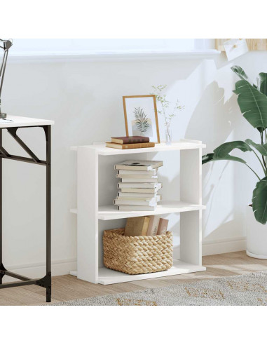 Libreria a 3 Ripiani Bianca 60x30x60 cm in Legno Multistrato