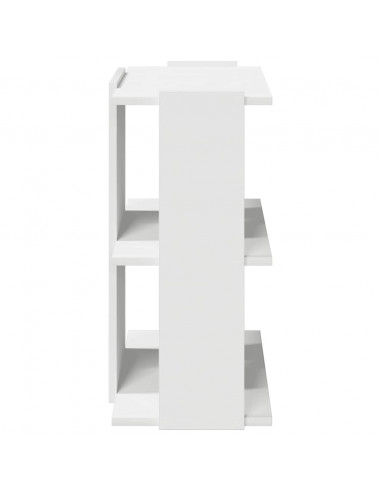 Libreria a 3 Ripiani Bianca 60x30x60 cm in Legno Multistrato