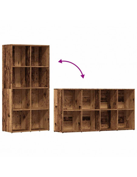 Libreria in Legno Antico 66x30x130 cm in Legno Multistrato