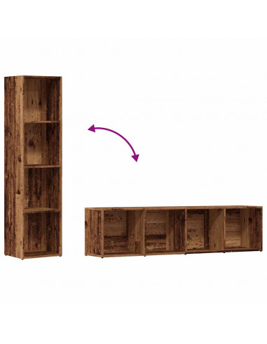 Libreria in Legno Antico 36x30x114 cm in Legno Multistrato