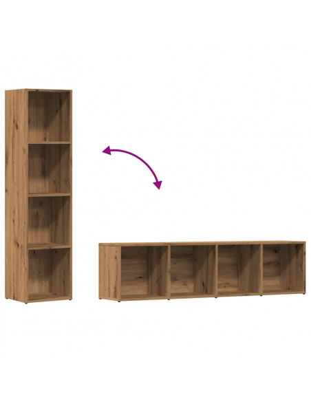 Libreria Rovere Artigianale 36x30x114 cm in Legno Multistrato