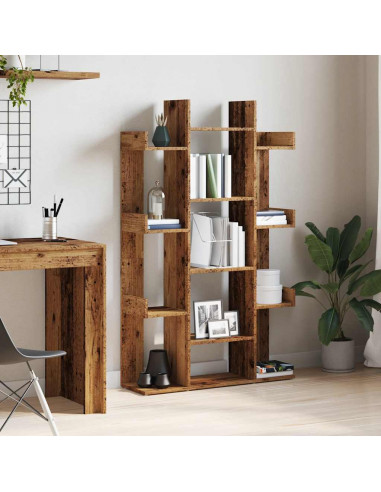 Libreria Legno Antico 86x25,5x140 cm in Legno Multistrato