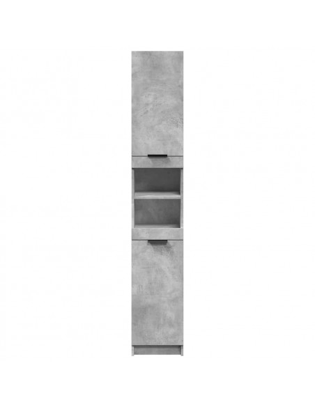 Mobile da Bagno Grigio Cemento 32x34x188,5 cm Legno Multistrato