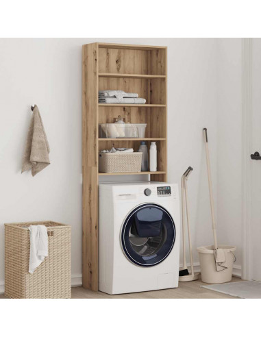 Mobile per Lavatrice Rovere Artigianale 64x24x190 cm