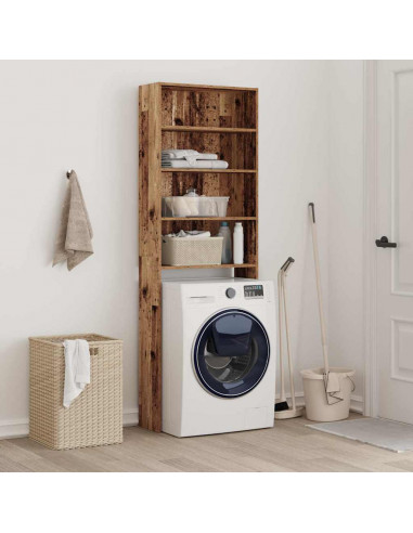 Mobile per Lavatrice Legno Antico 64x24x190 cm