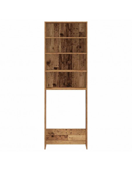 Mobile per Lavatrice Legno Antico 64x24x190 cm