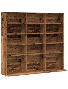 Mobile Porta CD Legno Antico 50x33x117,5 cm Legno Multistrato