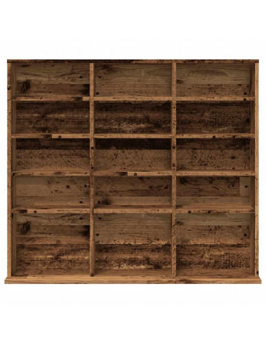 Mobile Porta CD Legno Antico 50x33x117,5 cm Legno Multistrato