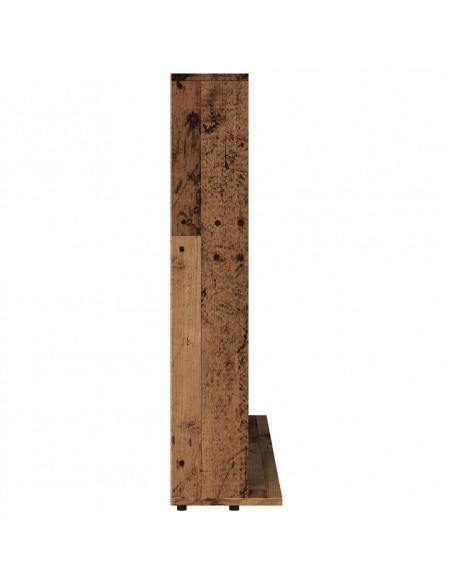 Mobile Porta CD Legno Antico 50x33x117,5 cm Legno Multistrato