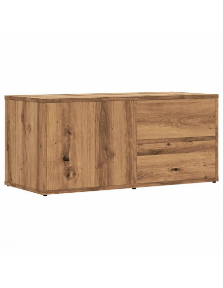 Mobile Porta TV Rovere Artigianale 80x34x35,5 cm Truciolato