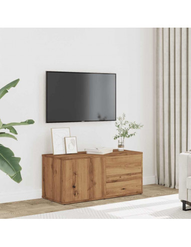 Mobile Porta TV Rovere Artigianale 80x34x35,5 cm Truciolato