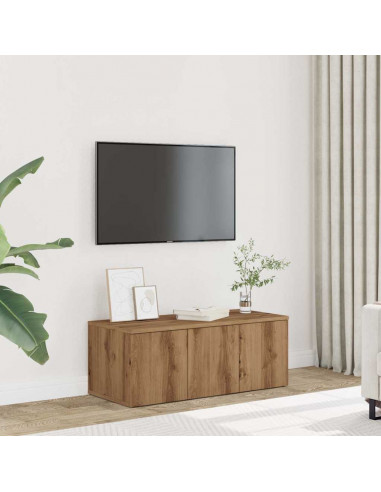 Mobile Porta TV Rovere Artigianale 80x34x30 cm Truciolato