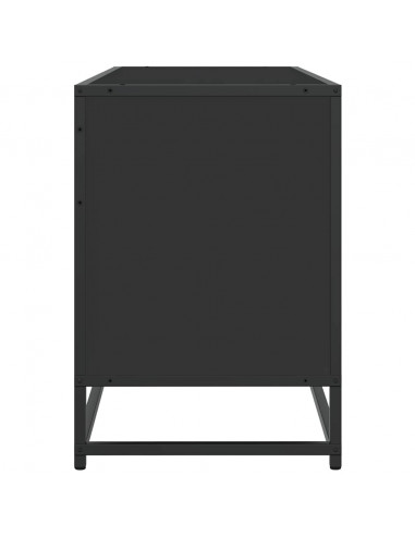 Mobile Porta TV Nero 150x35x41 cm in Truciolato e Metallo