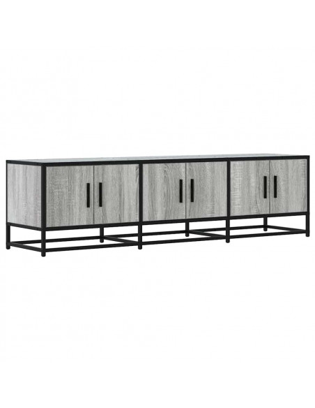 Mobile TV Grigio Sonoma 150x35x41cm in Truciolato e Metallo