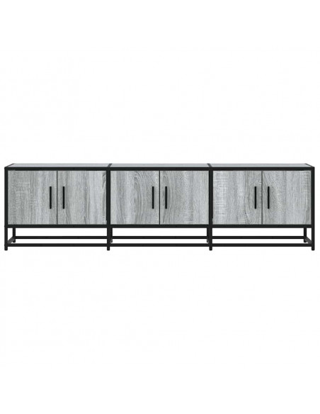 Mobile TV Grigio Sonoma 150x35x41cm in Truciolato e Metallo