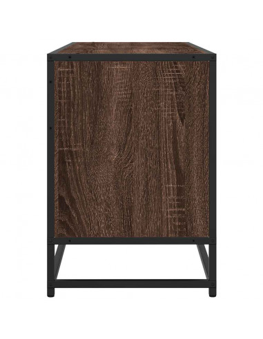 Mobile TV Rovere Marrone 150x35x41 cm in Truciolato e Metallo