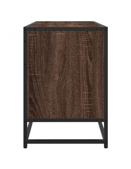 Mobile TV Rovere Marrone 150x35x41 cm in Truciolato e Metallo