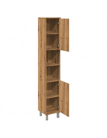 Mobiletto da Bagno Rovere Artigianale Legno Multistrato