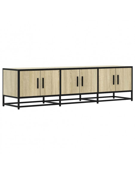 Mobile TV Rovere Sonoma 150x35x41 cm in Truciolato e Metallo