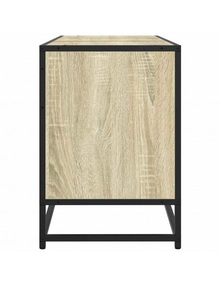 Mobile TV Rovere Sonoma 150x35x41 cm in Truciolato e Metallo