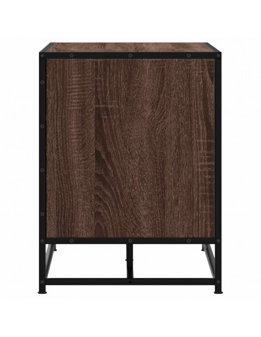 Panca Portaoggetti Rovere Marrone Legno Multistrato e Metallo