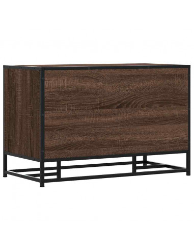 Panca Portaoggetti Rovere Marrone Legno Multistrato e Metallo