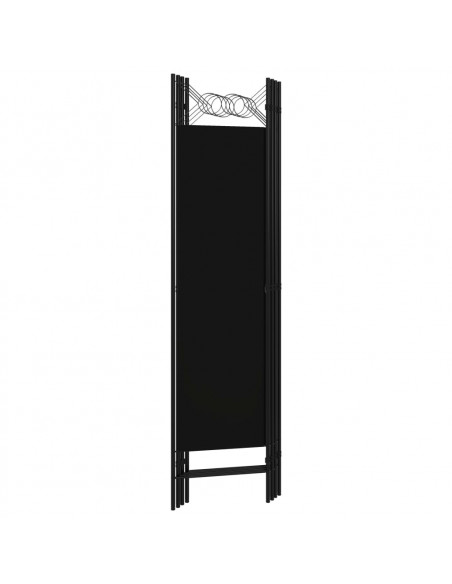 Paravento a 4 Pannelli Nero 160x180 cm