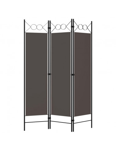 Paravento a 3 Pannelli Antracite 120x180 cm