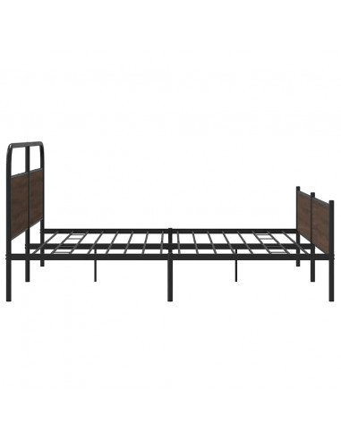 Giroletto senza Materaso in Metallo Rovere Marrone 193x203 cm