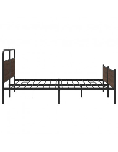 Giroletto senza Materaso in Metallo Rovere Marrone 200x200 cm