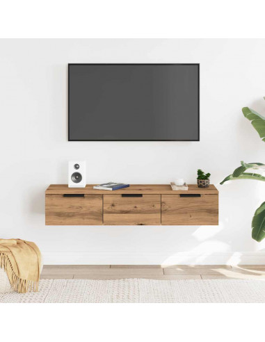 Armadietto a Muro Rovere Artigianale 102x30x20 cm in Truciolato