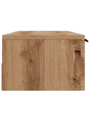 Armadietto a Muro Rovere Artigianale 102x30x20 cm in Truciolato