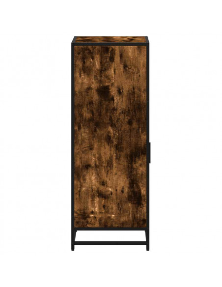 Armadietto Bagno Rovere Fumo 35x37,5x100 cm Legno Multistrato
