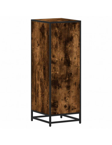 Armadietto Bagno Rovere Fumo 35x37,5x100 cm Legno Multistrato