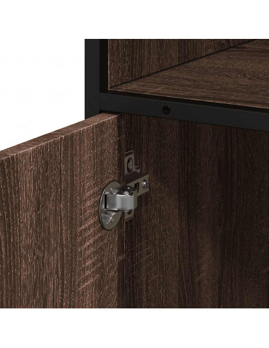 Armadietto Bagno Rovere Marrone 35x37,5x100cm Legno Multistrato