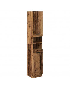 Armadietto Bagno Legno Antico 32x34x188,5 cm Legno Multistrato