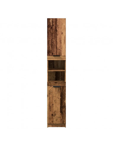 Armadietto Bagno Legno Antico 32x34x188,5 cm Legno Multistrato