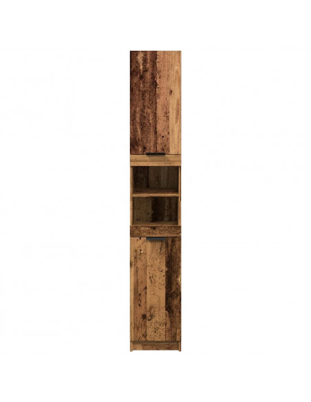 Armadietto Bagno Legno Antico 32x34x188,5 cm Legno Multistrato