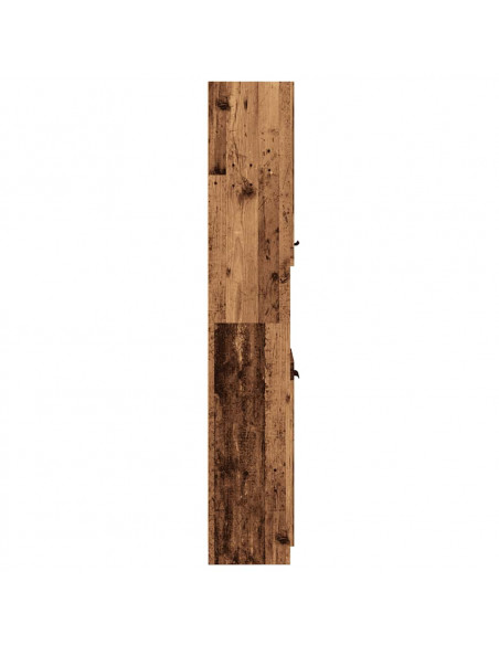 Armadietto Bagno Legno Antico 32x34x188,5 cm Legno Multistrato