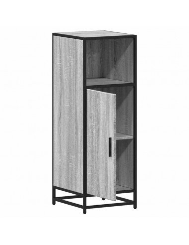 Armadietto Bagno Grigio Sonoma 35x37,5x100 cm Legno Multistrato