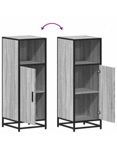 Armadietto Bagno Grigio Sonoma 35x37,5x100 cm Legno Multistrato