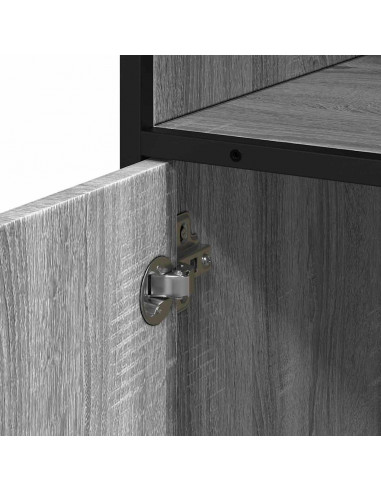 Armadietto Bagno Grigio Sonoma 35x37,5x100 cm Legno Multistrato