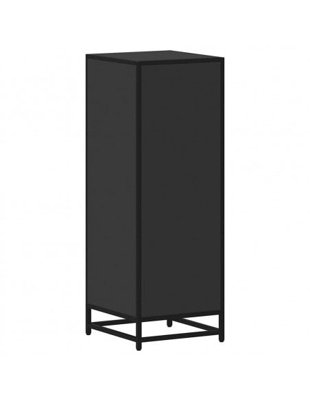 Armadietto da Bagno Nero 35x37,5x100 cm in Legno Multistrato